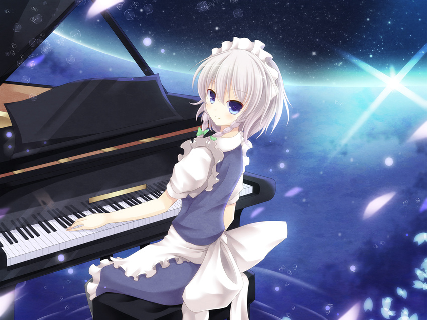 aibumi bad_id bad_pixiv_id instrument izayoi_sakuya piano solo touhou