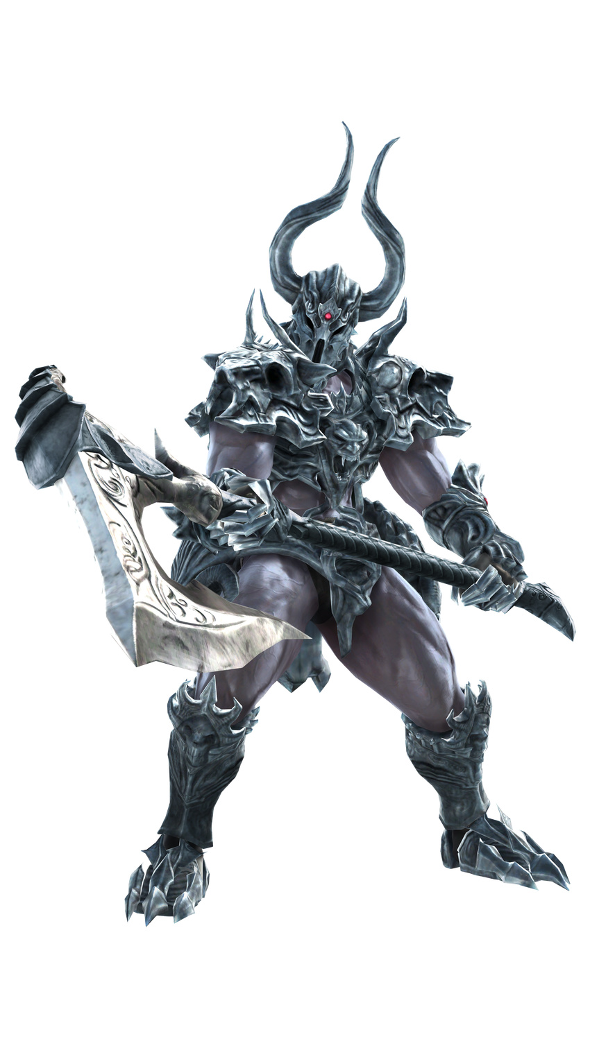 absurdres armor axe dark_knight highres male male_focus namco soul_calibur soul_calibur_v soulcalibur_v weapon