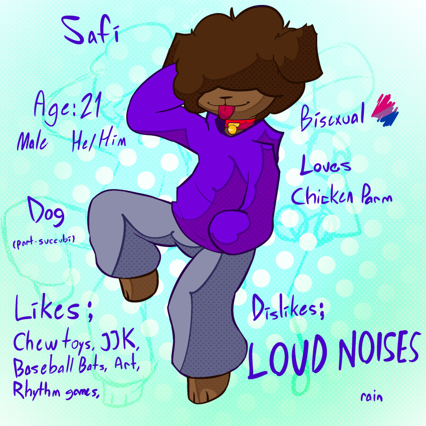 absurd_res anthro canid canine canis clothing collar domestic_dog hand_behind_head hi_res hoodie male mammal model_sheet raised_leg reference_to_character safarri safi_(safarri) solo sweatpants topwear