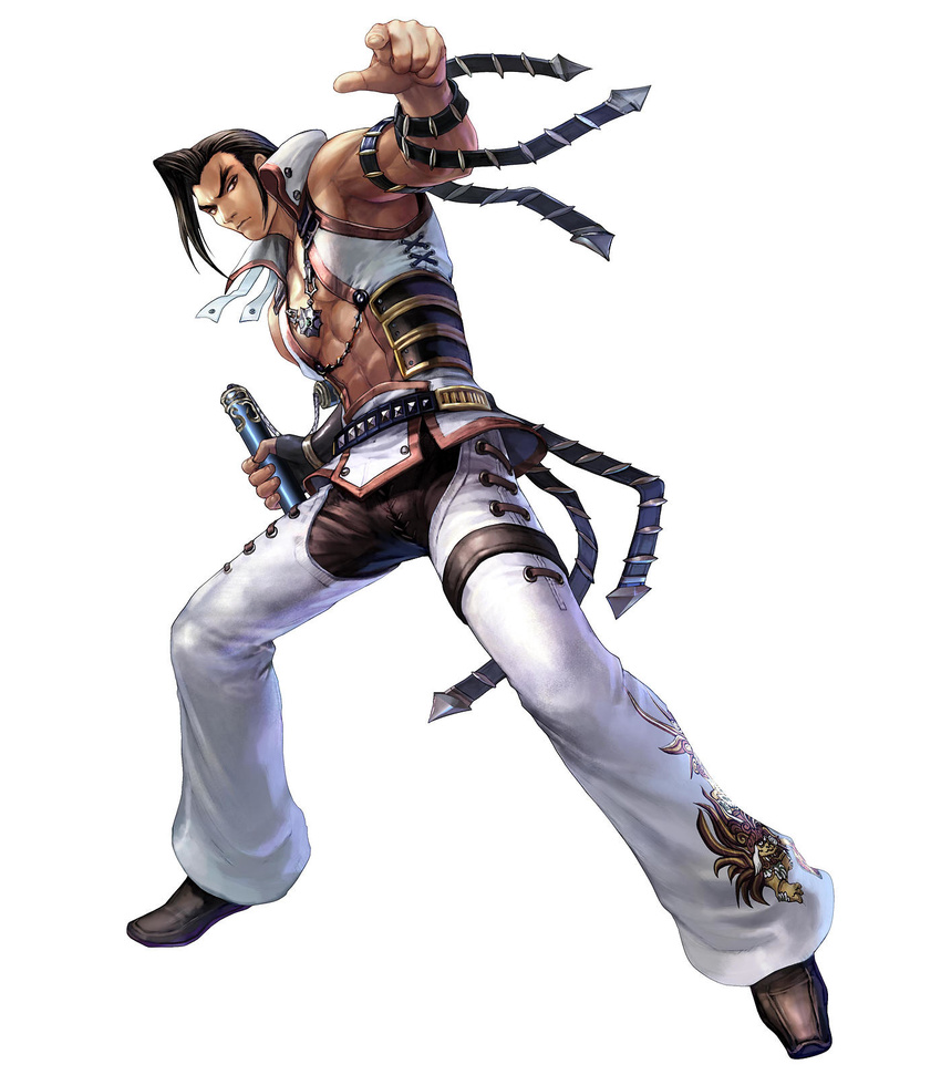 highres kawano_takuji male male_focus maxi maxi_(soulcalibur) nunchaku official_art pirate soul_calibur soul_calibur_iv soulcalibur_iv weapon