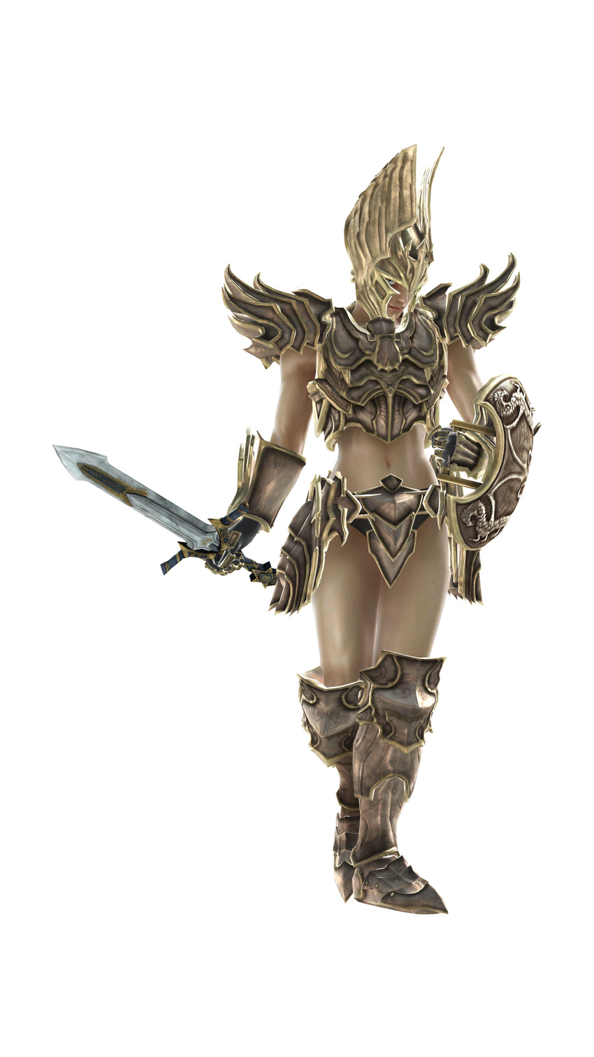 1girl absurdres armor female highres namco official_art shield soul_calibur soulcalibur_v sword weapon white_knight
