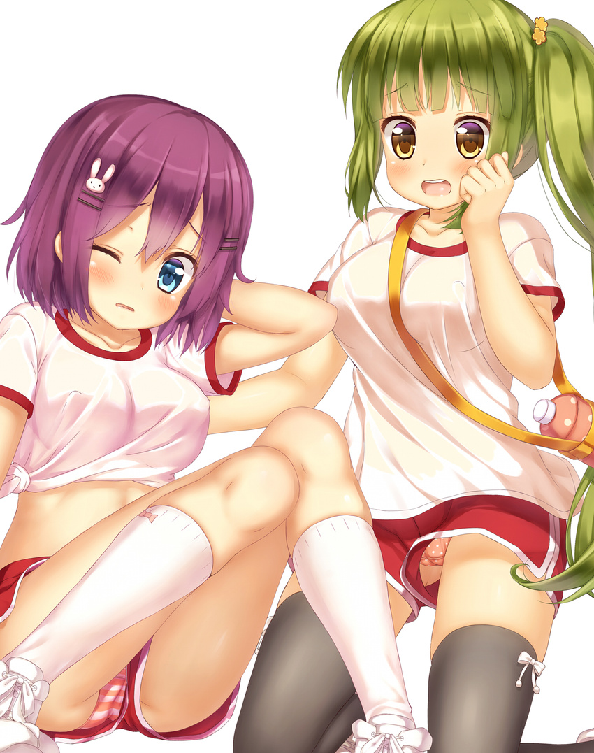 gym_uniform pantsu shimapan thighhighs zazazazazazawa