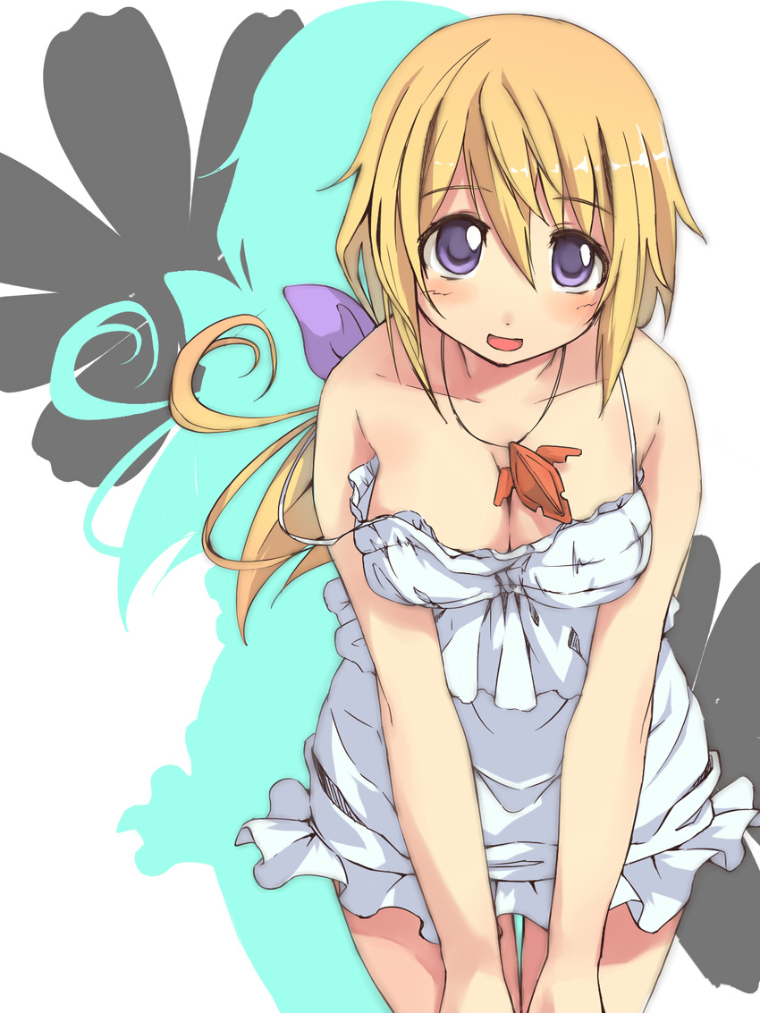 charlotte_dunois cleavage dress foge infinite_stratos summer_dress tagme