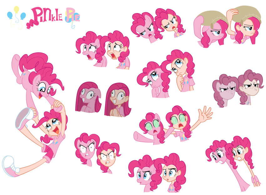 alpha_channel blue_eyes clothing cutie_mark equine female friendship_is_magic hi_res horse human mammal my_little_pony pinkamena_(mlp) pinkie_pie_(mlp) plain_background pony sack shirt smile square_crossover transparent_background trinityinyang