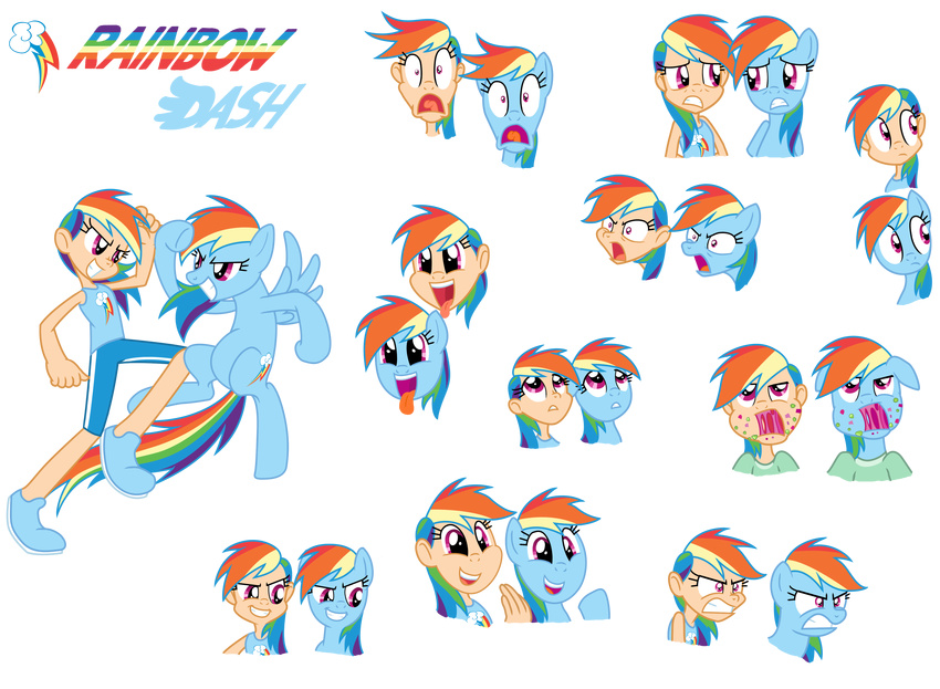 alpha_channel clothing cutie_mark equine female feral friendship_is_magic hi_res horse human humanized mammal my_little_pony pegasus plain_background pony rainbow_dash_(mlp) shirt shorts square_crossover transparent_background trinityinyang wings
