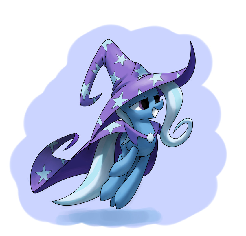 cape cutie_mark equine female feral friendship_is_magic hair hat horn horse levitation mammal my_little_pony plain_background pony smile smug solo stars transparent_background trixie_(mlp) two_tone_hair underpable unicorn wizard_hat