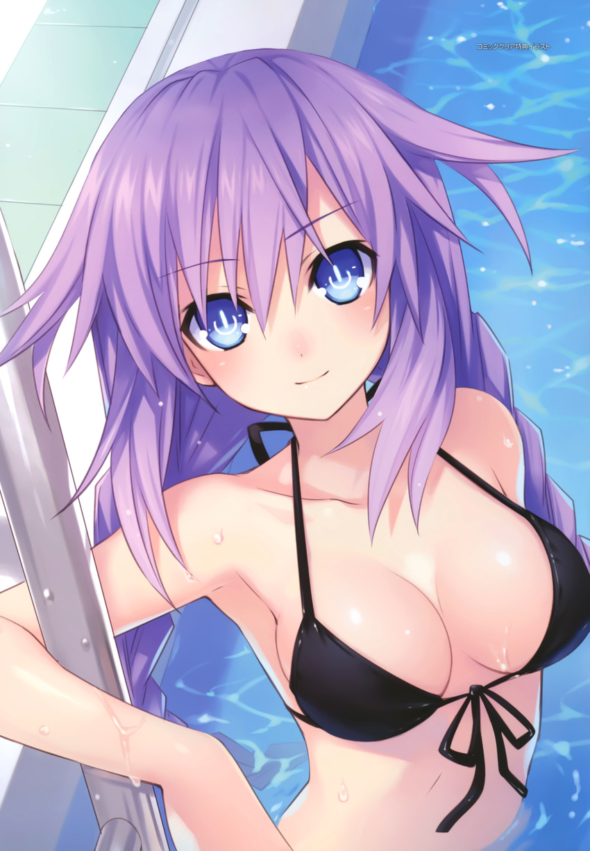 bikini choujigen_game_neptune purple_heart swimsuits tsunako
