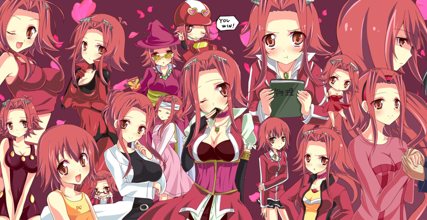 breasts brown_eyes cleavage izayoi_aki loli red_hair rori_(lovesick_bomb) yu-gi-oh! yugioh_5d's yuu-gi-ou_5d's