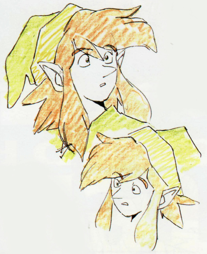 1boy a_link_to_the_past brown_hair child hat highres link official_art the_legend_of_zelda the_legend_of_zelda:_a_link_to_the_past