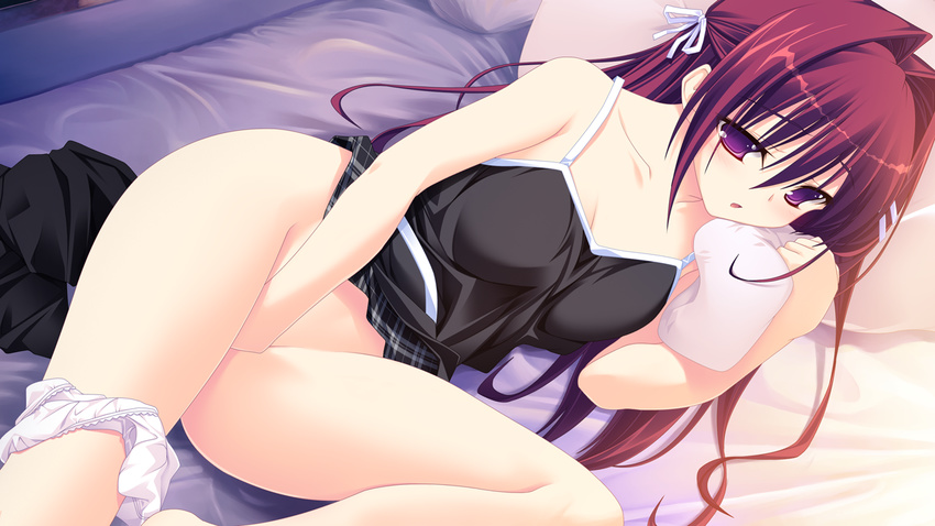 bed blush game_cg kikurage kimi_wo_aogi_otome_wa_hime_ni masturbation washio_rin