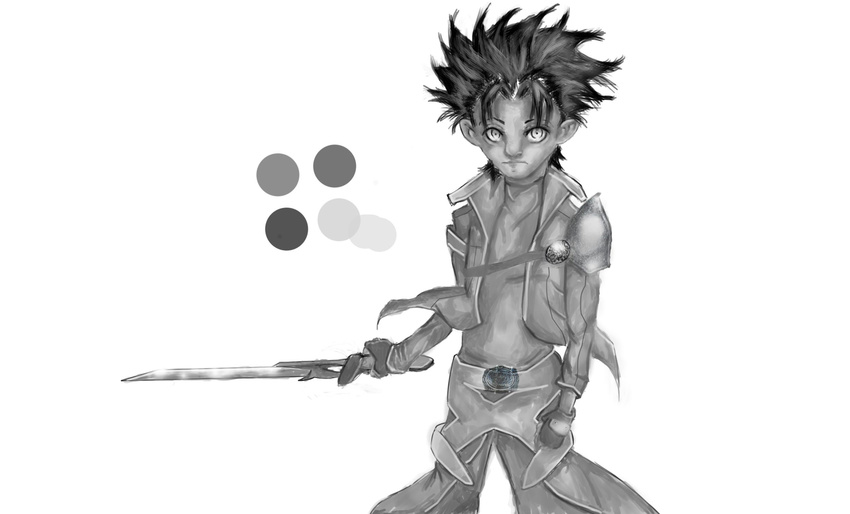 1boy action alternate_costume ancien anime armor art artwork belt black buckles cosplay digital drawings elf emmanis eyes fantasy fighting_stance fingerless_gloves grass hair highres jacket japanese kiragaya_kazuto kirito leaves long_coat looking_at_viewer male manga men nature official_art one-handed one_style_swordman pointy pointy_ears portrait rain realism ruins sao scenery semi short short_hair shoulder_pads signature sky solo standing sword sword_art_online tunic turtleneck wallpaper weapon white wind