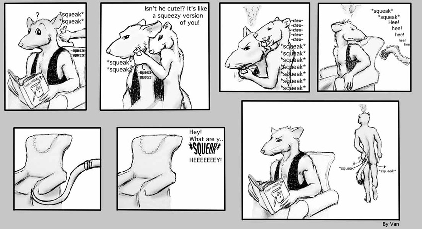 annoying book comic gay male mammal mustelid rat rodent squeaky_toy weasel