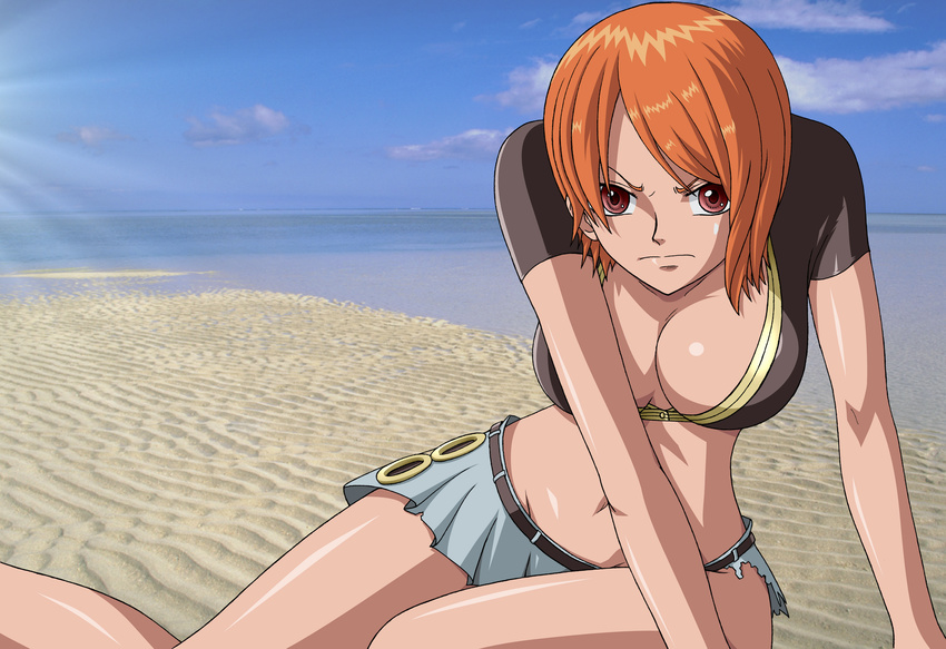 beach cleavage nami one_piece tagme