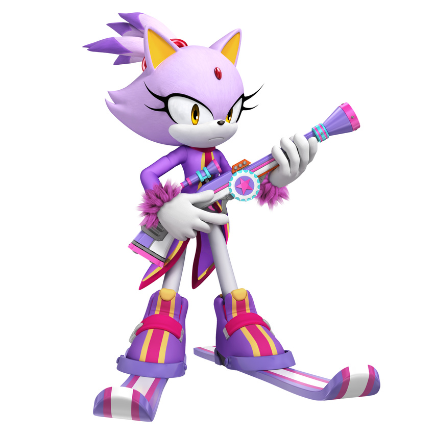 1girl absurdres blaze_the_cat breasts furry gun highres mario_&amp;_sonic_at_the_olympic_games mario_&amp;_sonic_at_the_olympic_winter_games mario_and_sonic_at_the_olympic_games mario_and_sonic_at_the_olympic_winter_games nintendo sega serious skiing sonic_the_hedgehog weapon