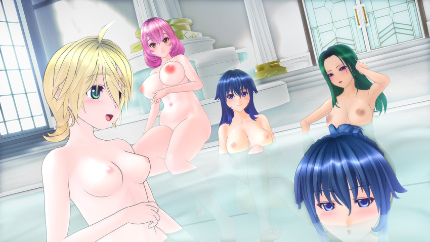 3d bath breasts game_cg happy_end_trigger nipples nude