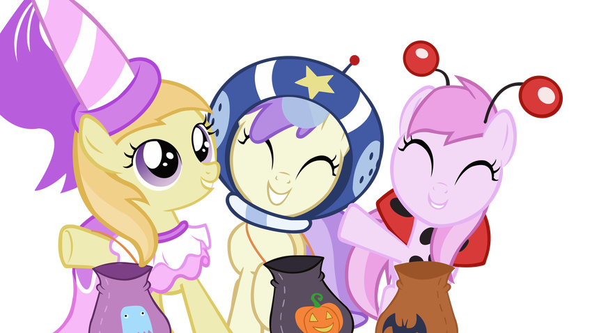 alpha_channel bag costume equine female friendship_is_magic halloween hi_res holidays horse mammal my_little_pony pony scootaloo_(mlp) sweetie_belle_(mlp) themedic22