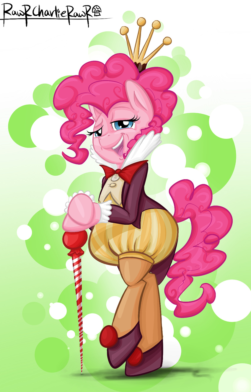 cane clothed clothing crown equine female friendship_is_magic fur hair horse king_candy mammal my_little_pony pink_fur pink_hair pinkie_pie_(mlp) pony rawrcharlierawr solo wreck-it_ralph wreck_it_ralph