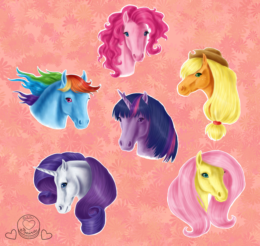 &lt;3 2011 absurd_res amber_eyes applejack_(mlp) blue_eyes blue_fur equine female feral fluttershy_(mlp) friendship_is_magic fur green_eyes group hair hi_res horn horse looking_at_viewer mammal multi-colored_hair my_little_pony naira-wolf-satyr orange_fur pink_fur pinkie_pie_(mlp) pony portrait purple_eyes purple_fur rainbow_dash_(mlp) rainbow_hair rarity_(mlp) twilight_sparkle_(mlp) two_tone_hair unicorn white_fur yellow_fur