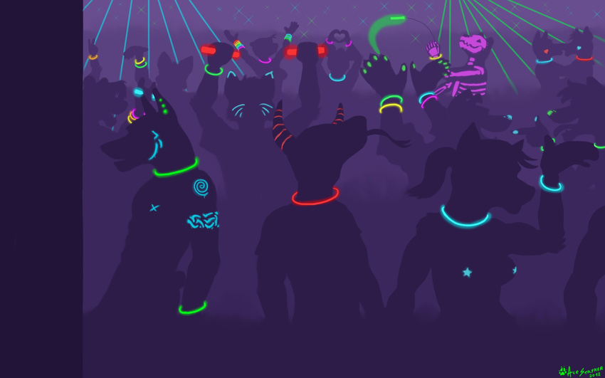 ace_stryker bear canine dancing dog dragon feline female fox glowing glowstick lightshow lion male mammal mouse mustelid otter rave raver rodent wolf