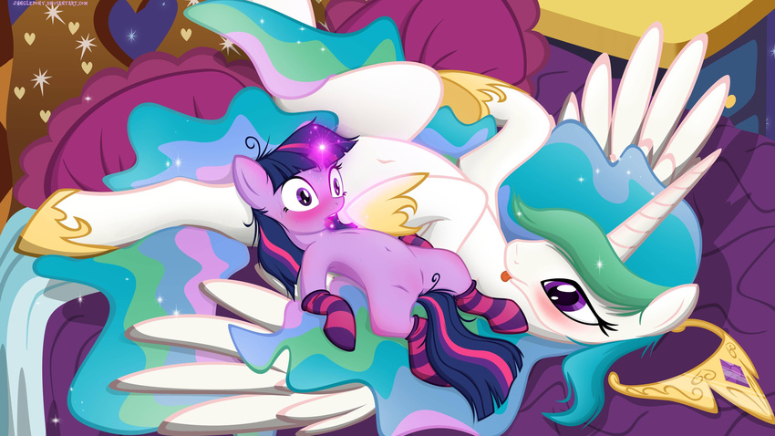 equine friendship_is_magic horse my_little_pony pony princess_celestia_(mlp) twilight_sparkle_(mlp)