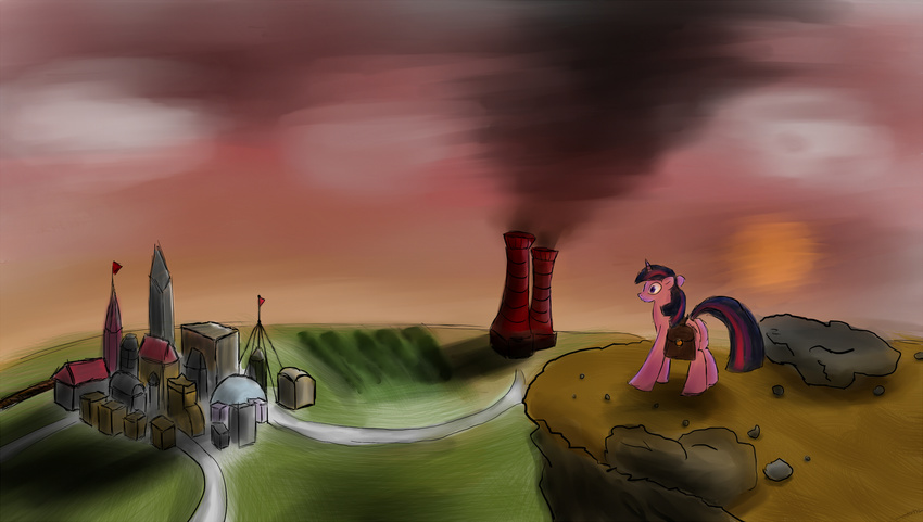 equine female feral friendship_is_magic horn horse mammal my_little_pony pollution pony salvadordl solo twilight_sparkle_(mlp) unicorn
