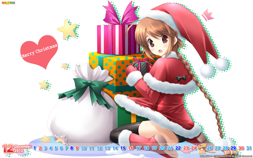 calendar hulotte ikegami_akane tagme wallpaper with_ribbon