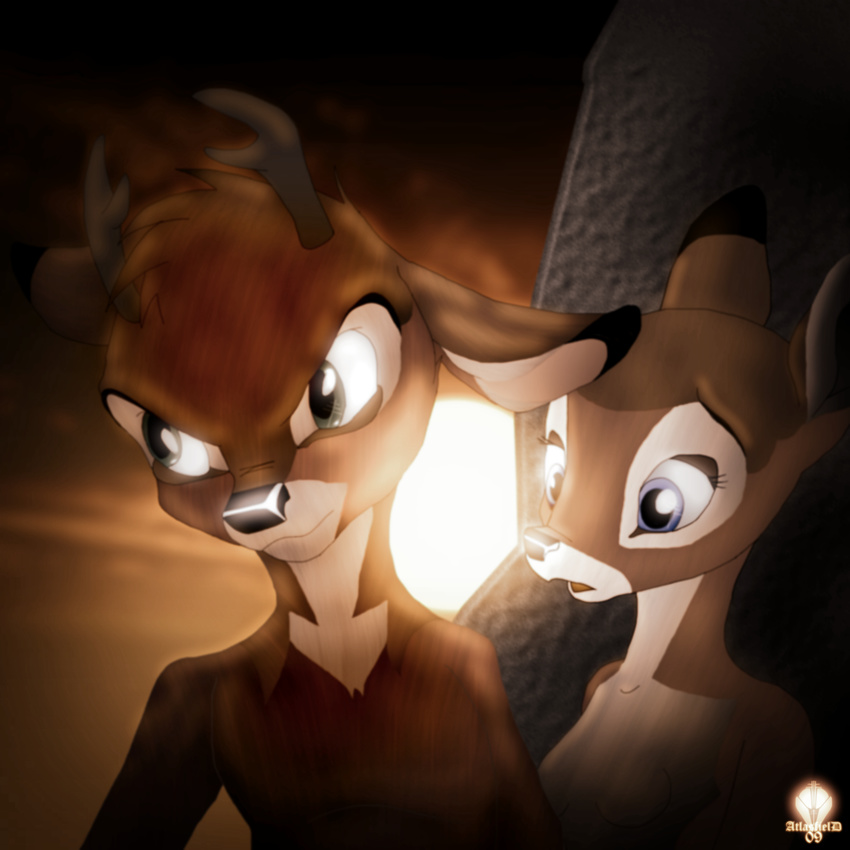 anthro antlers atlasfield bambi(movie) cervine deer disney female horn male ronno