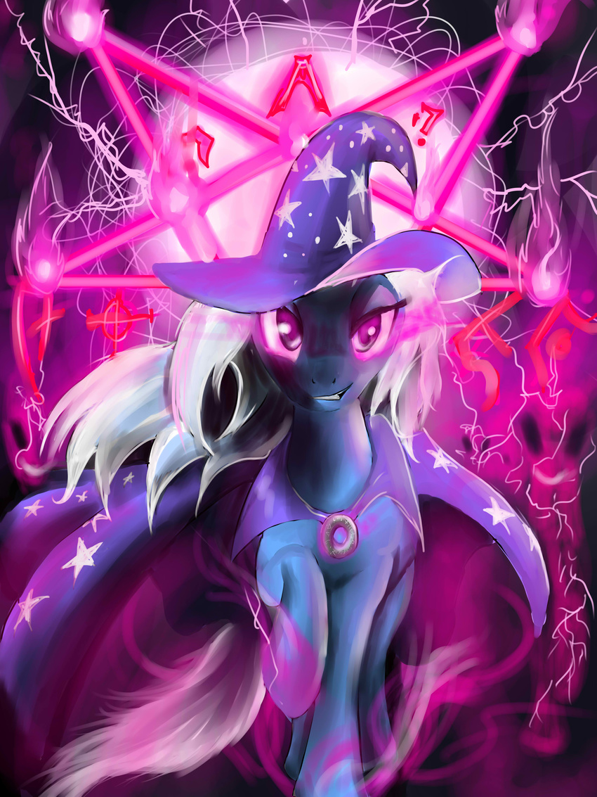 alicorn_amulet equine female feral friendship_is_magic grin hi_res horn horse magic mammal my_little_pony pony smirk solo spaceweasel2306 trixie_(mlp) unicorn