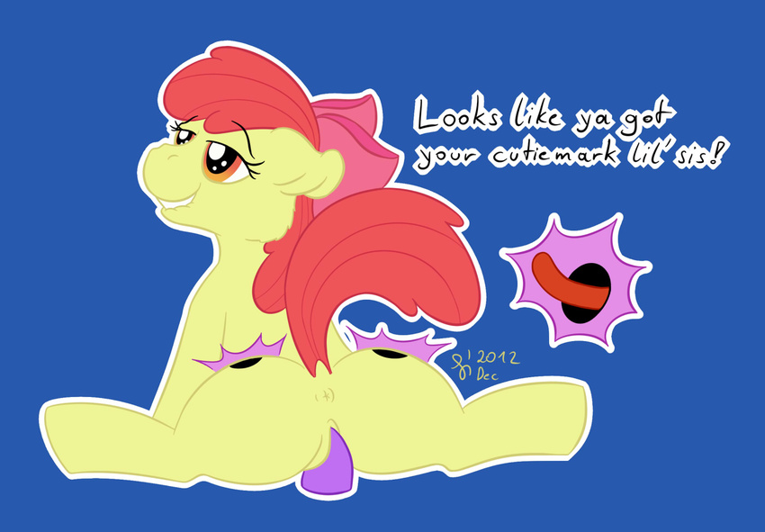 apple_bloom_(mlp) cub dildo equine eyes female feral friendship_is_magic horse lol_comments mammal masturbation my_little_pony penetration pony pussy raised_tail sen-en sex_toy solo vaginal young