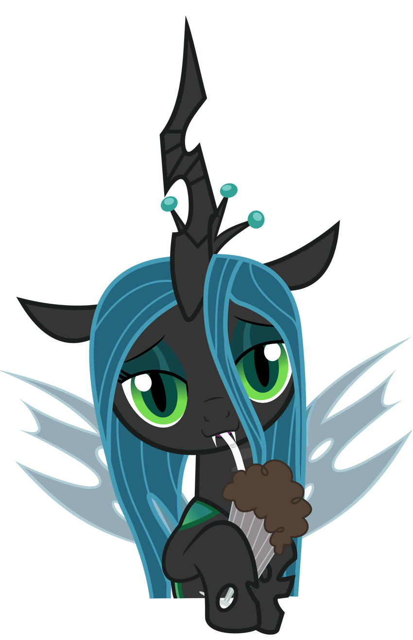changeling equine female feral friendship_is_magic horse isegrim87 looking_at_viewer my_little_pony plain_background pony queen_chrysalis_(mlp) shake transparent_background wings