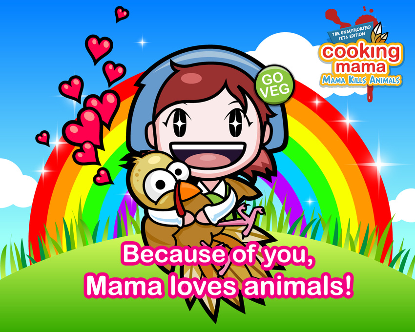 cooking_mama heart mama_(cooking_mama) peta rainbow turkey