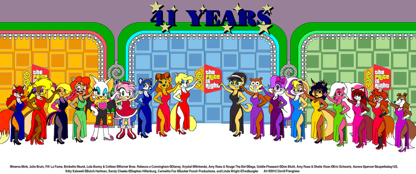 amy_squirrel animaniacs animated anniversary aurora_spencer avian balloons bat bear canine carmelita_fox cat colleen dog feline female fifi_la_fume fox game_show goldie_pheasant gown hedgehog julie_bruin kitty_katswell krystal lagomorph linda_wright lola_bunny malekitty_katswell mammal milestone minerva minerva_mink mink mustelid nintendo rabbit rebecca_cunningham road_rovers rodent rouge_the_bat sandy_cheeks sega sheila_vixen skunk sly_cooper_(series) sonic_(series) space_jam spongebob_squarepants squirrel star_fox t.u.f.f._puppy the_price_is_right tiny_toon_adventures tiny_toons video_games warner_brothers