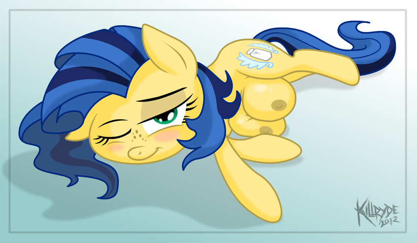 female feral friendship_is_magic horse killryde lying mammal milky_way_(character) my_little_pony pony solo teats