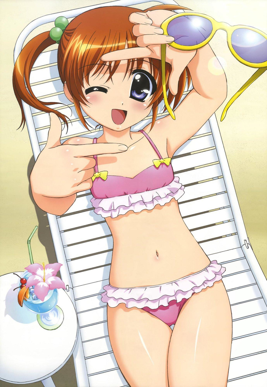 bikini mahou_shoujo_lyrical_nanoha mahou_shoujo_lyrical_nanoha_the_movie_1st okuda_yasuhiro swimsuits takamachi_nanoha