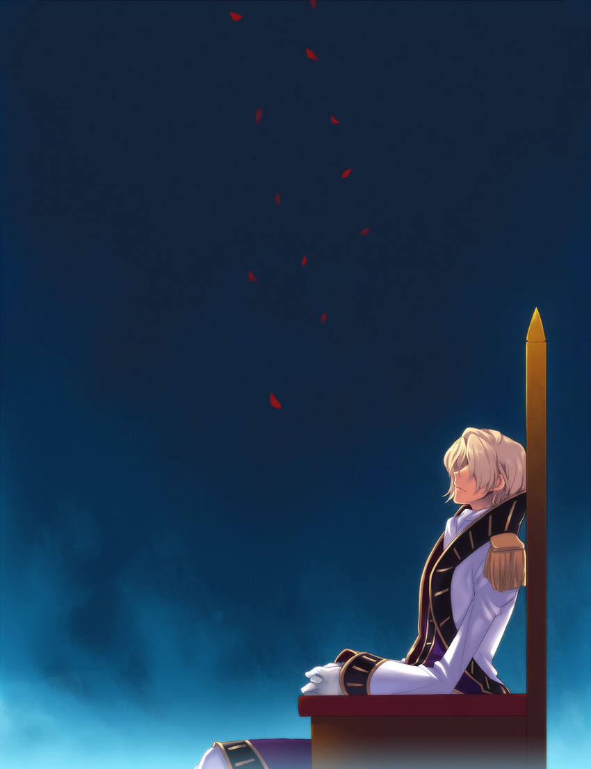 blonde_hair code_geass hazuki_gean highres male_focus schneizel_el_britannia solo throne