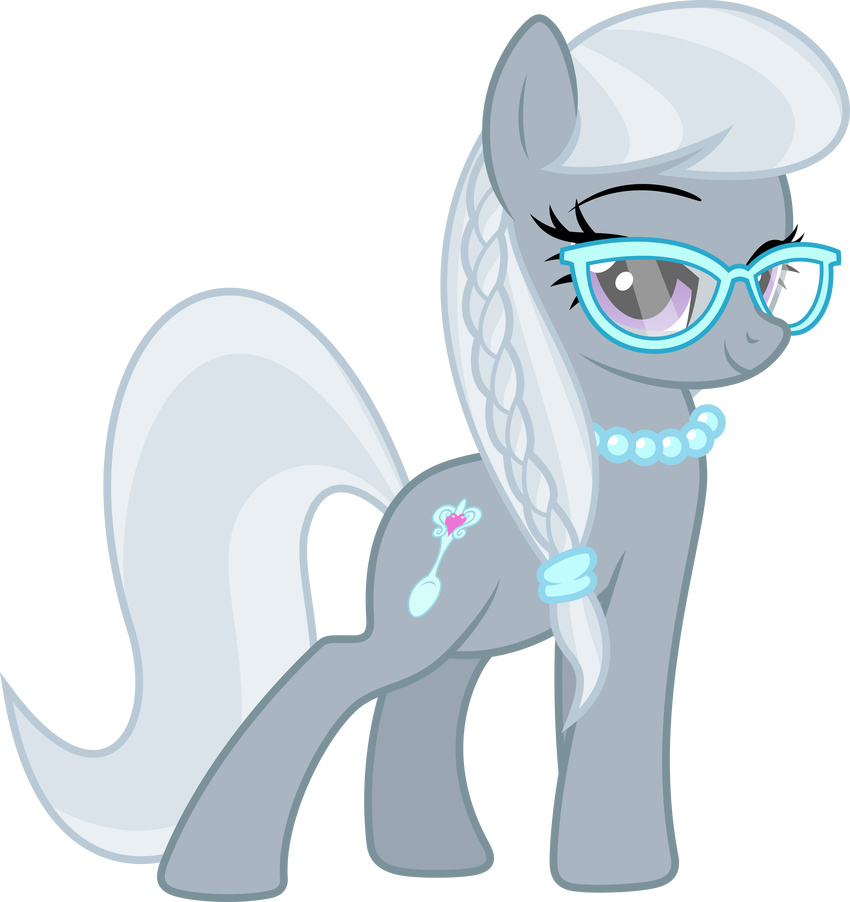 alpha_channel equine female feral friendship_is_magic hi_res horse kraysee mammal my_little_pony necklace plain_background pony silver_spoon_(mlp) solo transparent_background