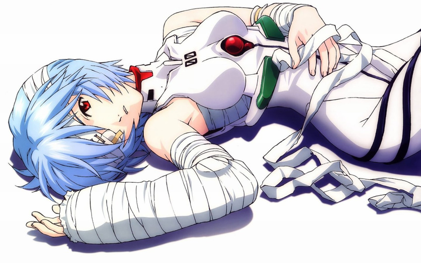 1440x900 ayanami_rei bandage bandages eyepatch kegadoru neon_genesis_evangelion