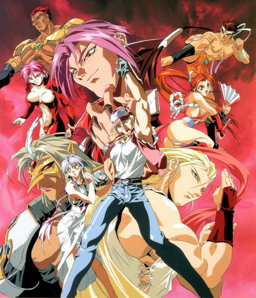 90s andy_bogard anime armor ass breasts brown_hair cleavage dvd fan fatal_fury fury) garou_densetsu grey_hair hauer highres jamin joe_higashi laocorn_gaudeamus laocorn_gaudemus martial_arts masami_obari mask motion_picture movie official_art old_school oldschool oobari_masami panni panni_(fatal panny panties pink_hair poster purple_hair red_hair redhead scan shiranui_mai side_boob sideboob snk sulia_gaudeamus sulia_gaudemus tan terry_bogard thong underwear