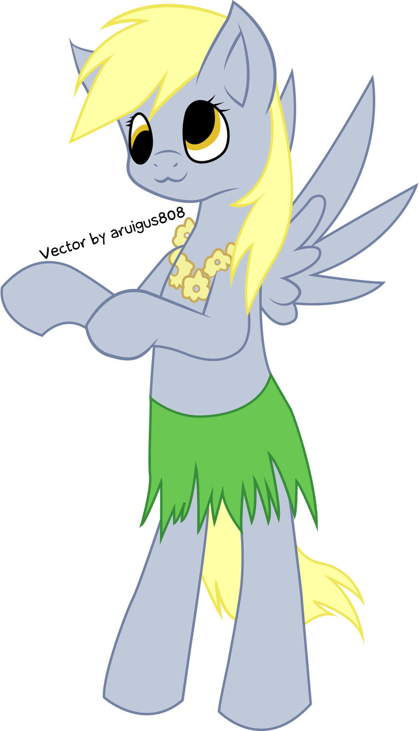 :3 alpha_channel aruigus808 derpy_hooves_(mlp) equine female friendship_is_magic hi_res hula mammal my_little_pony pegasus plain_background solo transparent_background vector wings