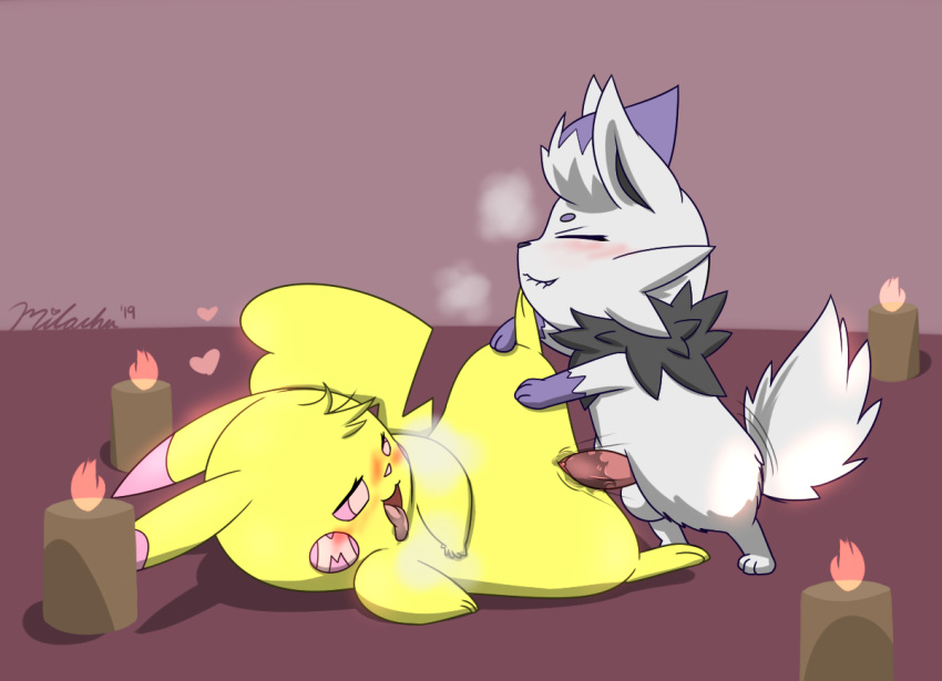 blush candle invalid_tag milachu milachu92 nintendo pikachu pok&eacute;mon pok&eacute;mon_(species) pokesex vaginal video_games zorua