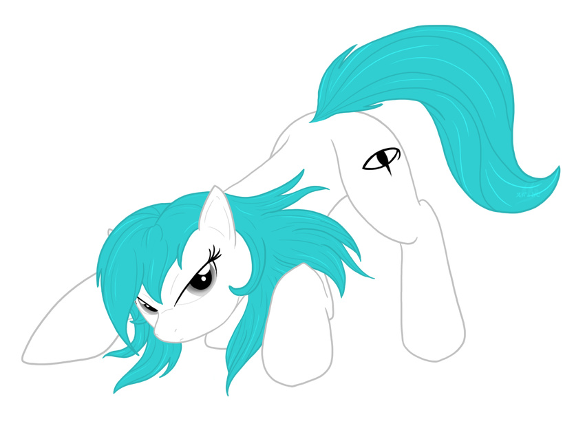 alpha_channel bent_over drake_drachenlicht equine female feral friendship_is_magic fur green_hair grey_eyes hair horse kinesis mammal my_little_pony original_character plain_background pony raikoh-illust solo transparent_background white_fur