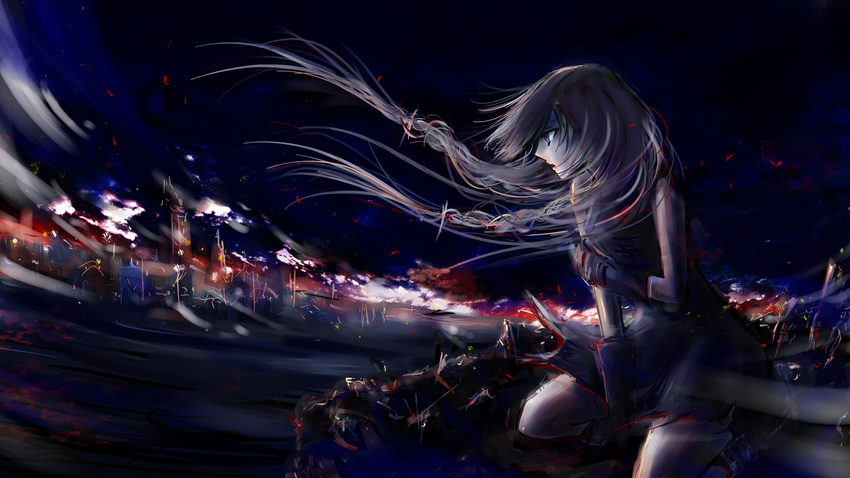 daisy_(invisibleworld) highres holding_arm ia_(vocaloid) long_hair solo very_long_hair vocaloid wind