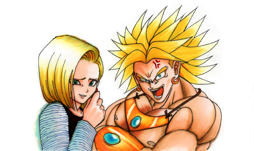 android_18 broly dragon_ball dragonball dragonball_z super_saiyan yokisaga