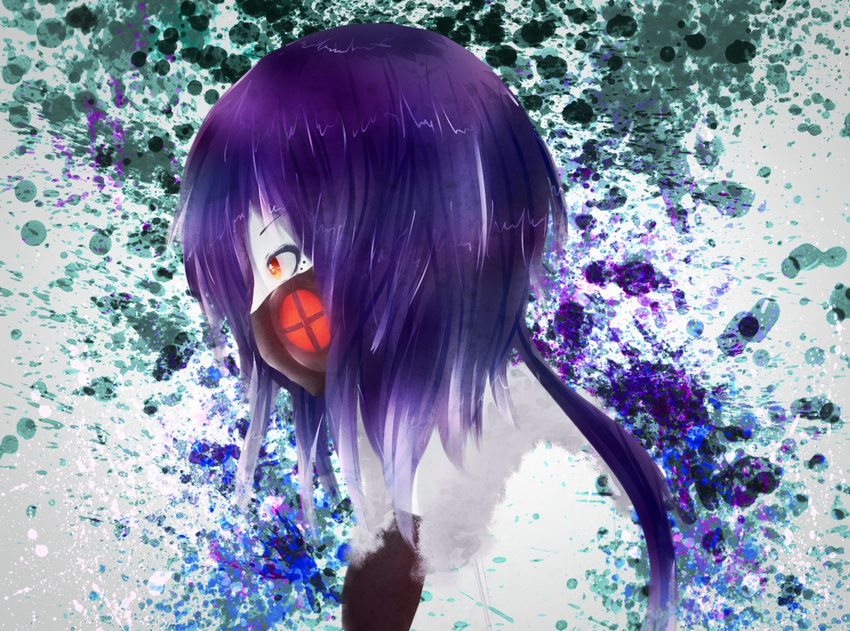 mask purple_hair red_eyes tagme