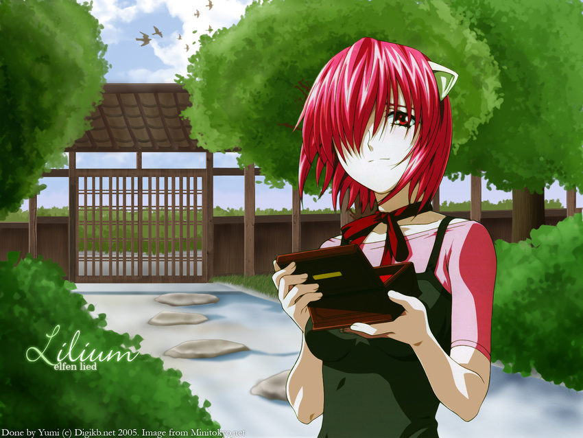 elfen_lied highres horns lucy music_box solo watermark