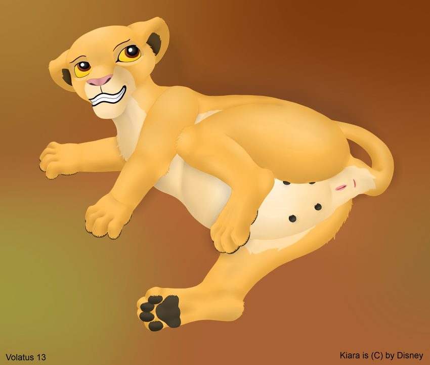 derp disney feline female feral kiara lion mammal multi_nipple nipples pregnant pussy solo the_lion_king volatus young