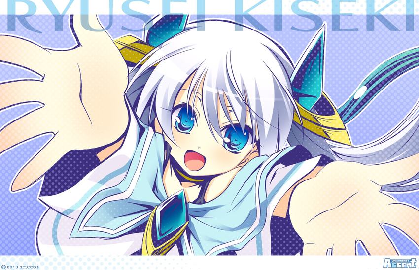 blue_eyes long_hair ozawa_akifumi ryuusei☆kiseki twink twintails unisonshift white_hair