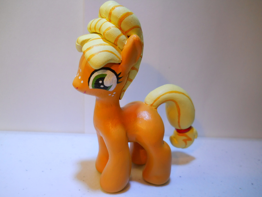 applejack_(mlp) blonde_hair equine female feral freckles friendship_is_magic green_eyes hair hoikarnage horse looking_at_viewer mammal model my_little_pony pony real solo young