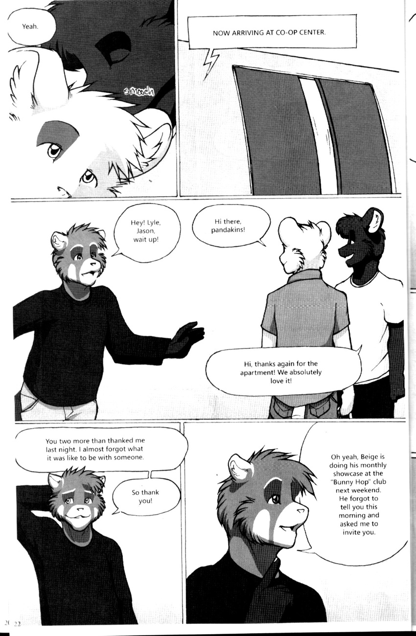 comic couple dialog gay male meesh mouse moving_in_(meesh) red_panda rodent text train
