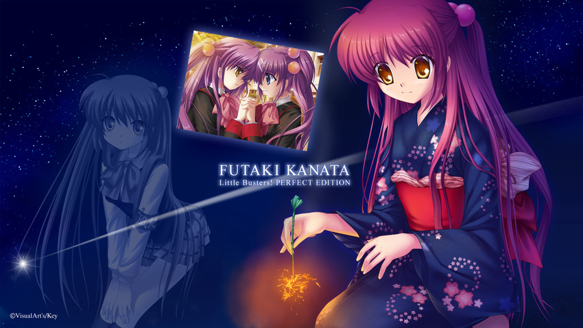 futaki_kanata hinoue_itaru key kimono little_busters! wallpaper